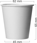 Pahare din carton. 110ml, (100buc.)