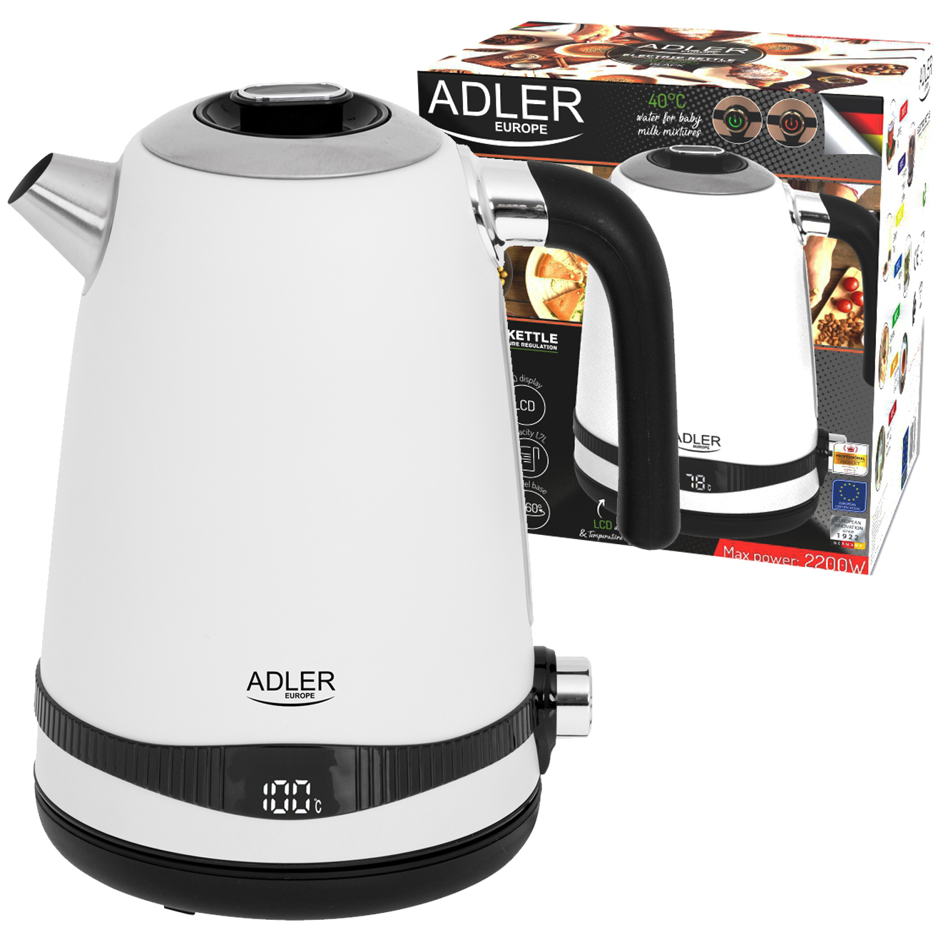 Электрочайник, ADLER / 1.7L