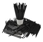 Paie negre drepte 8x250mm (150buc)