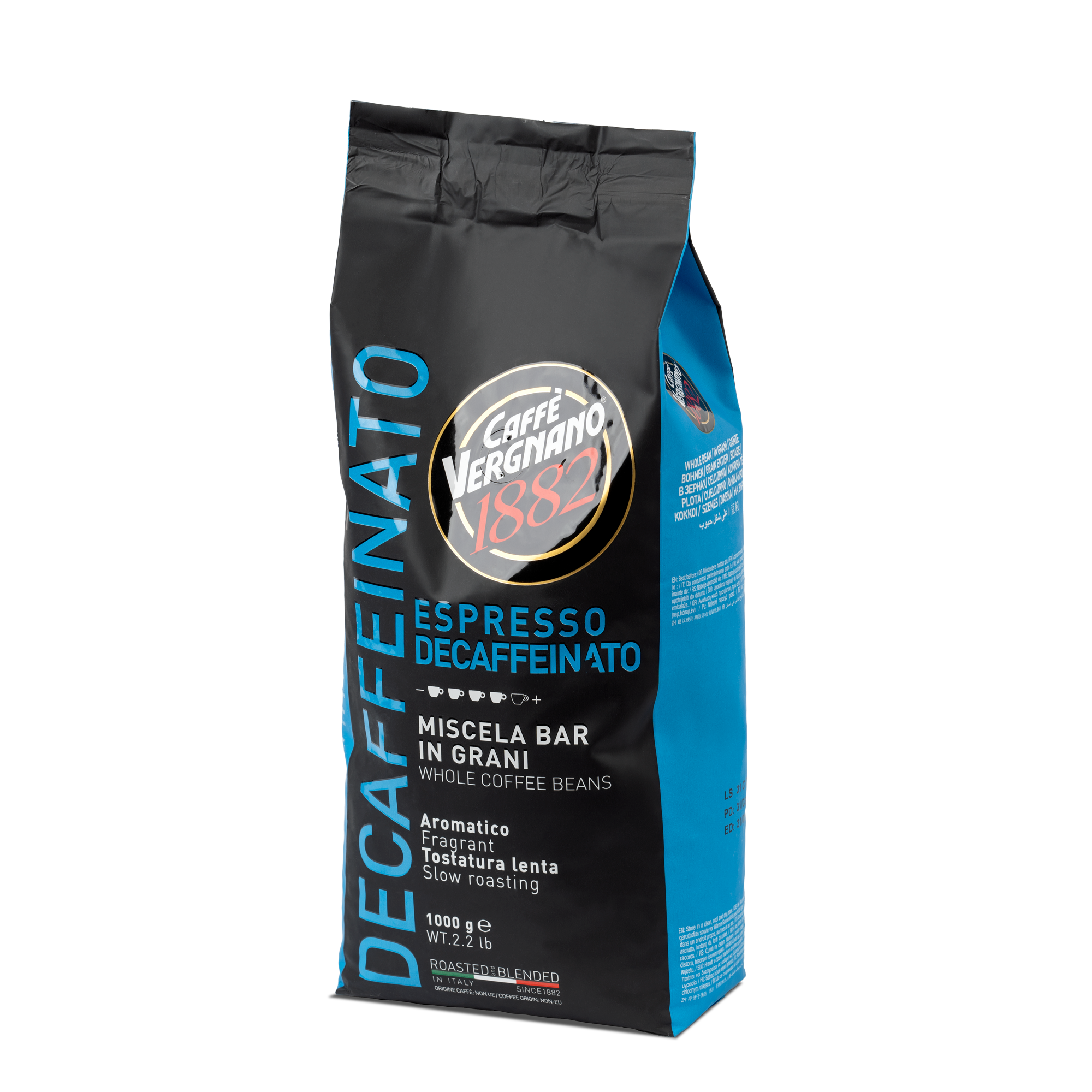 Кофе в зёрнах Vergnano Decafeinato (1кг).