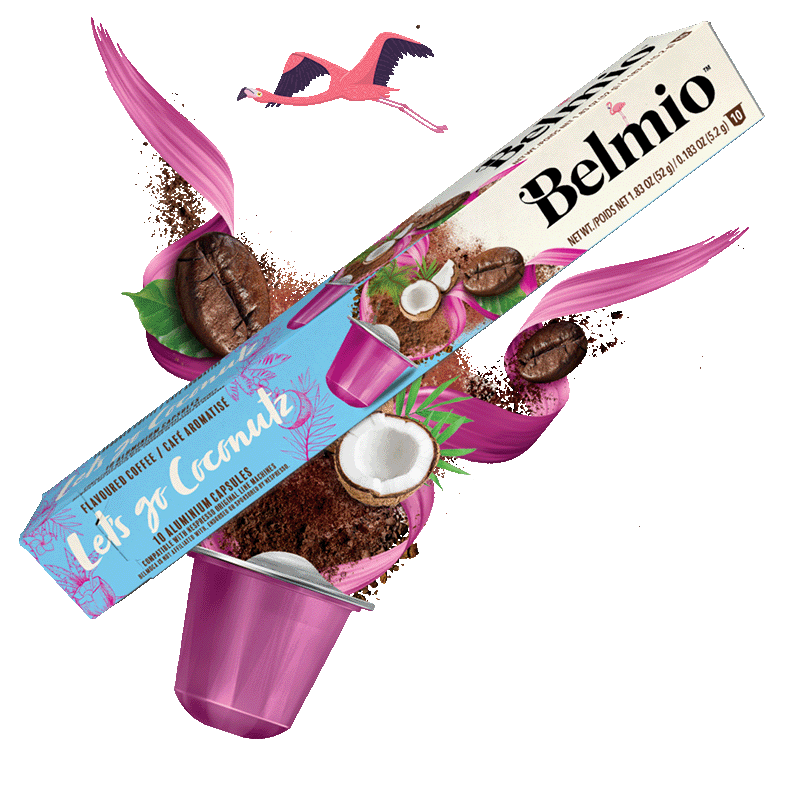 Cafea Capsule Nespresso Belmio Let's go Coconut (10buc).